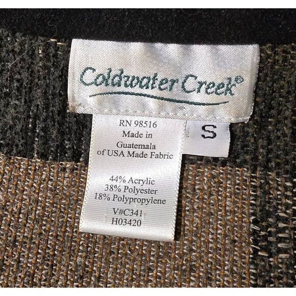 Vintage Coldwater Creek Womens Patchwork Leaf Print Zip Jacket Made in USA - Picture 4 of 4